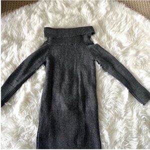 BCBG Cowl Neck Charcoal Gray Sweater Size SMALL